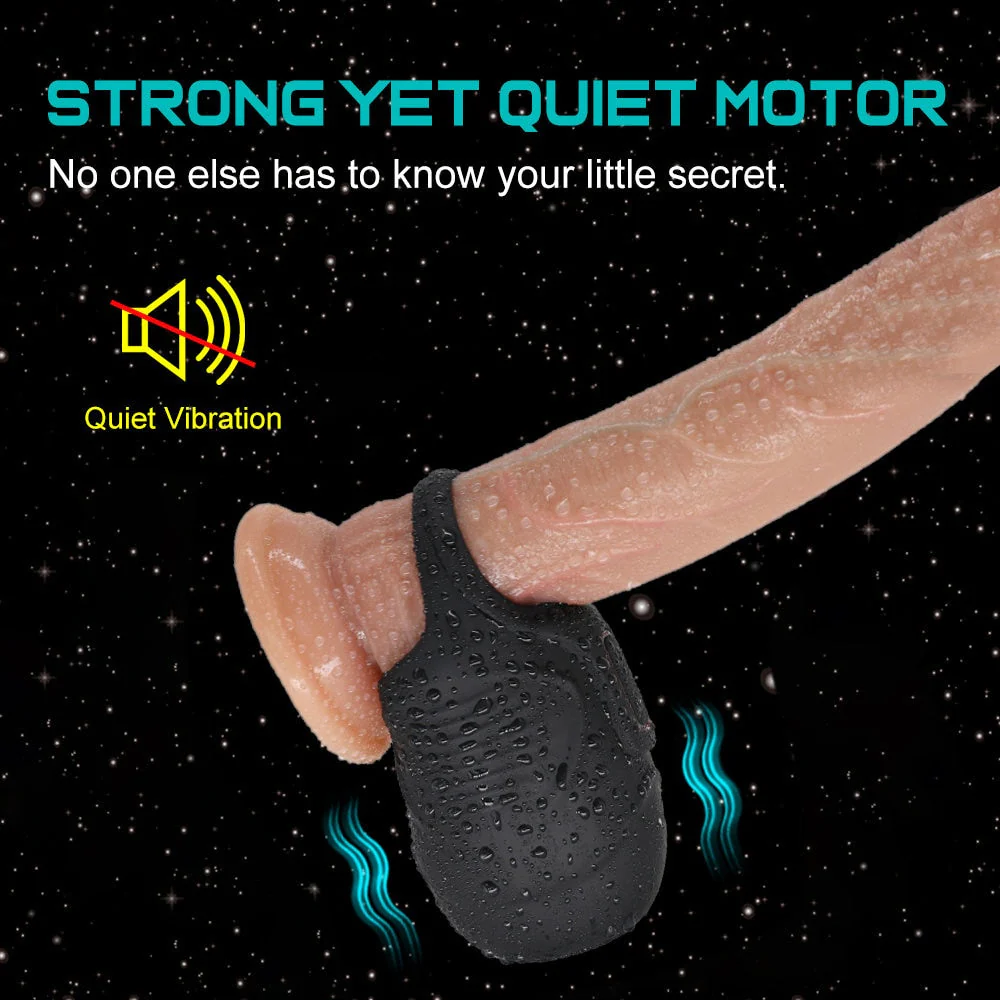 10 Modes Men Scrotum Massager Male Chastity Cage Testicle Bondage Vibrator - Image 4