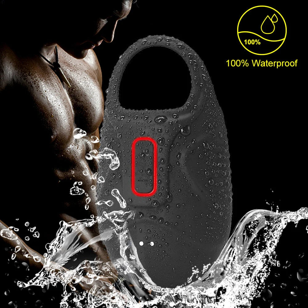 10 Modes Men Scrotum Massager Male Chastity Cage Testicle Bondage Vibrator - Image 6