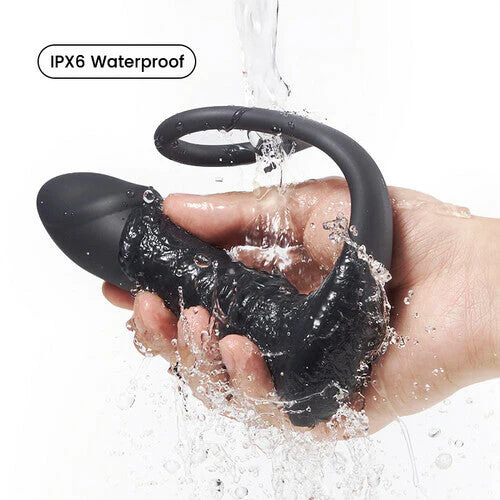 10 Thrilling Vibration 3 Thrusting Silicone Remote Control Cock Ring Anal Vibrator - Image 6
