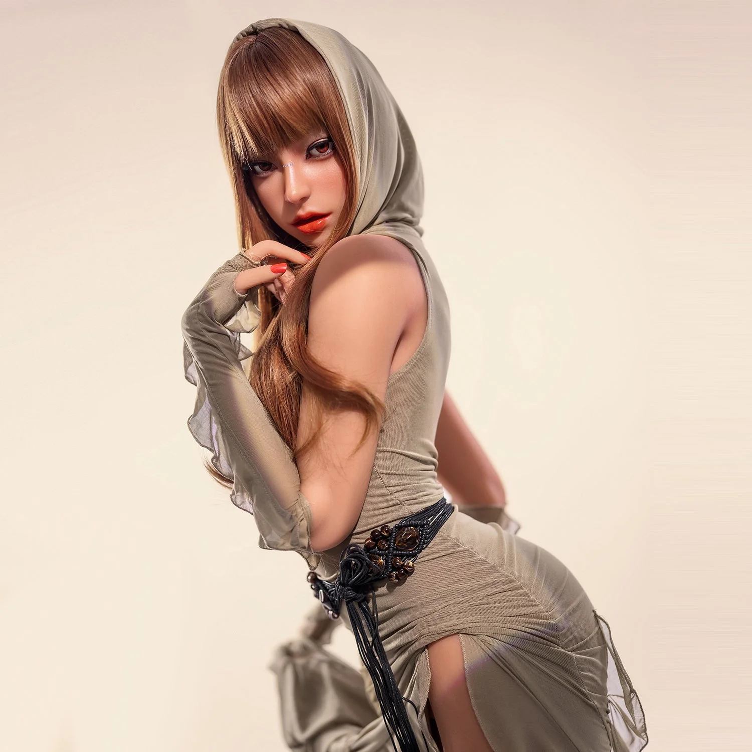 160cm/5ft3 A-cup Small Breast Silicone Head Sex Doll – #M5 - Image 9