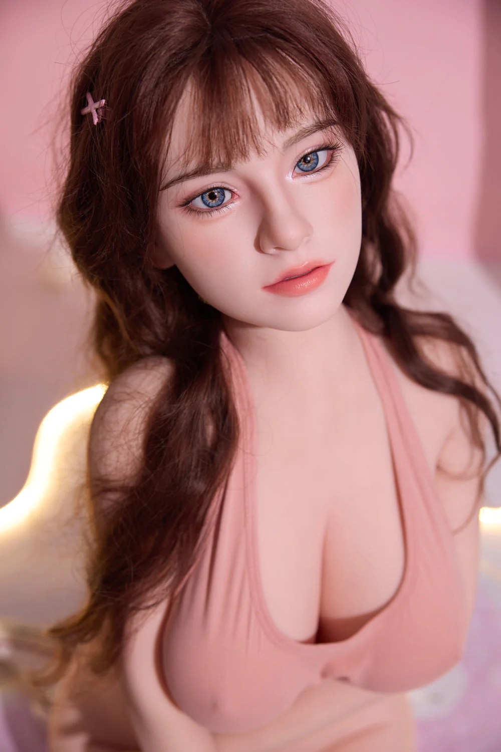 160cm/5ft3 D-cup Medium Breast Silicone Head Sex Doll - M12
