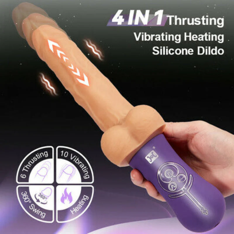 Allovers - 4-in-1 Versatile Thrusting Vibrating Heating Swing Thrusting Dildo - Image 2