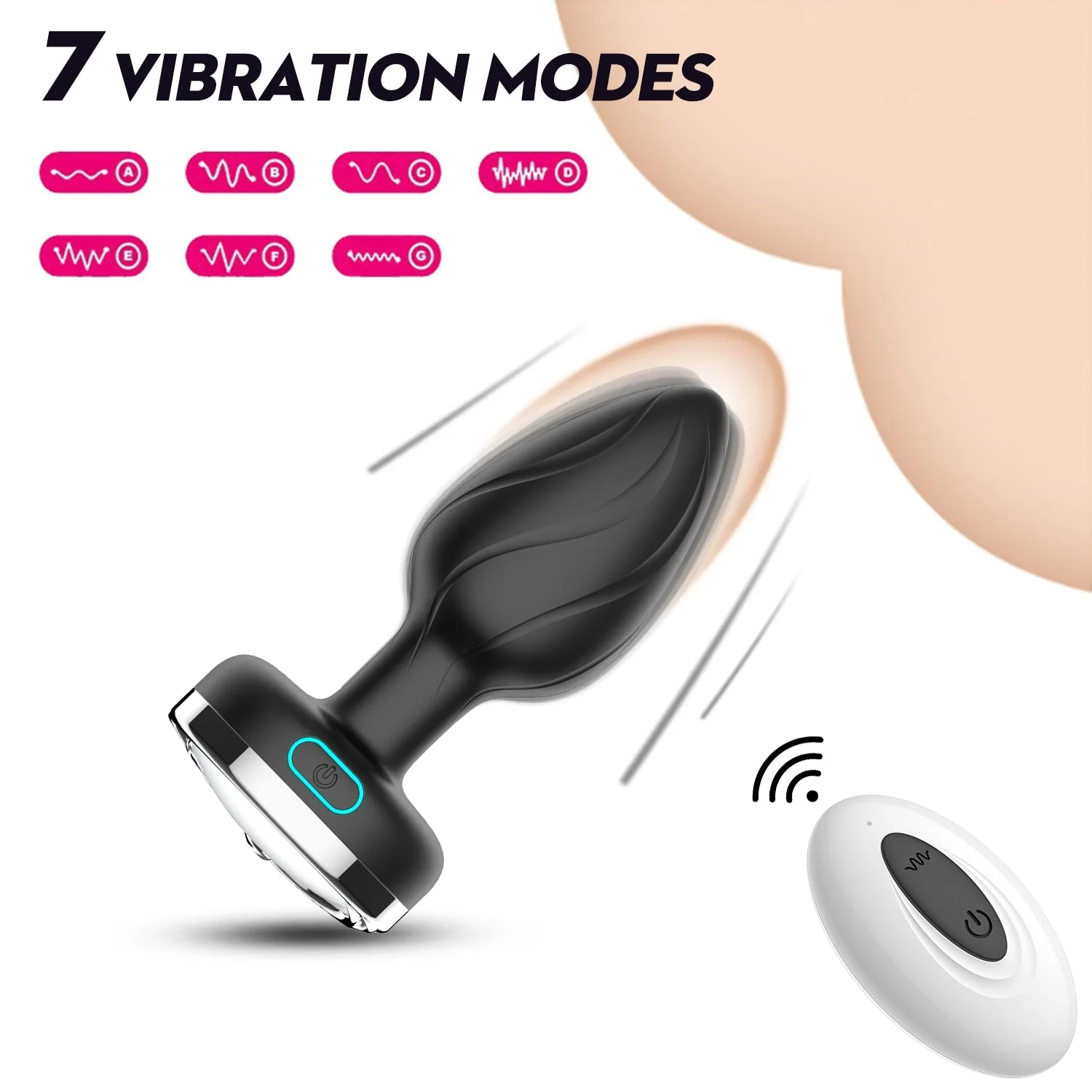 Colourful Remote Control Anal Plug - Image 4