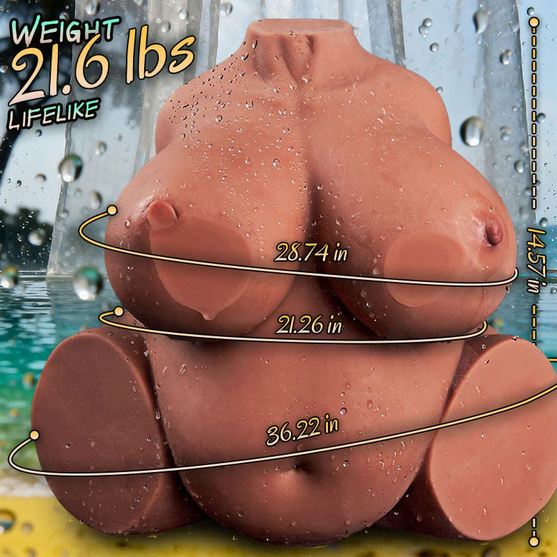 Acmejoy - 21.6lbs Housewife Voluptuous Body Sex Torso BBW Sex Doll - Image 5