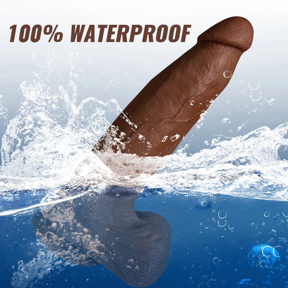 Acmejoy - Silicone Adult Sex Toys Long Brown Dildo with Suction Cup for Hands-Free Play 13.39 in - Image 7
