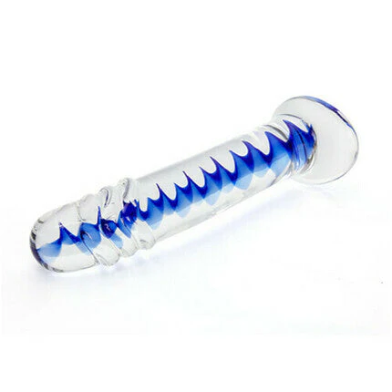 Acmejoy Frozen Sapphire Spiral Glass Dildo 6.18 Inch - Image 4