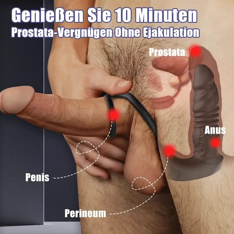 Sanftes Prostata-Spielzeug mit 9 Vibrationsstufen und Doppelring für maximalen Genuss - Image 2
