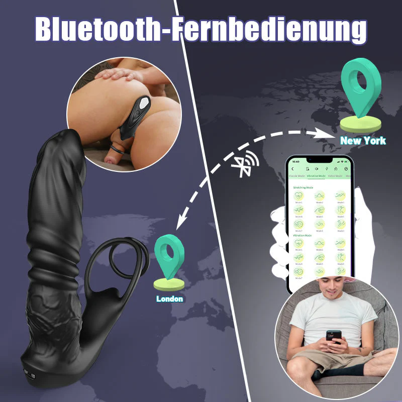Sanftes Prostata-Spielzeug mit 9 Vibrationsstufen und Doppelring für maximalen Genuss - Image 5