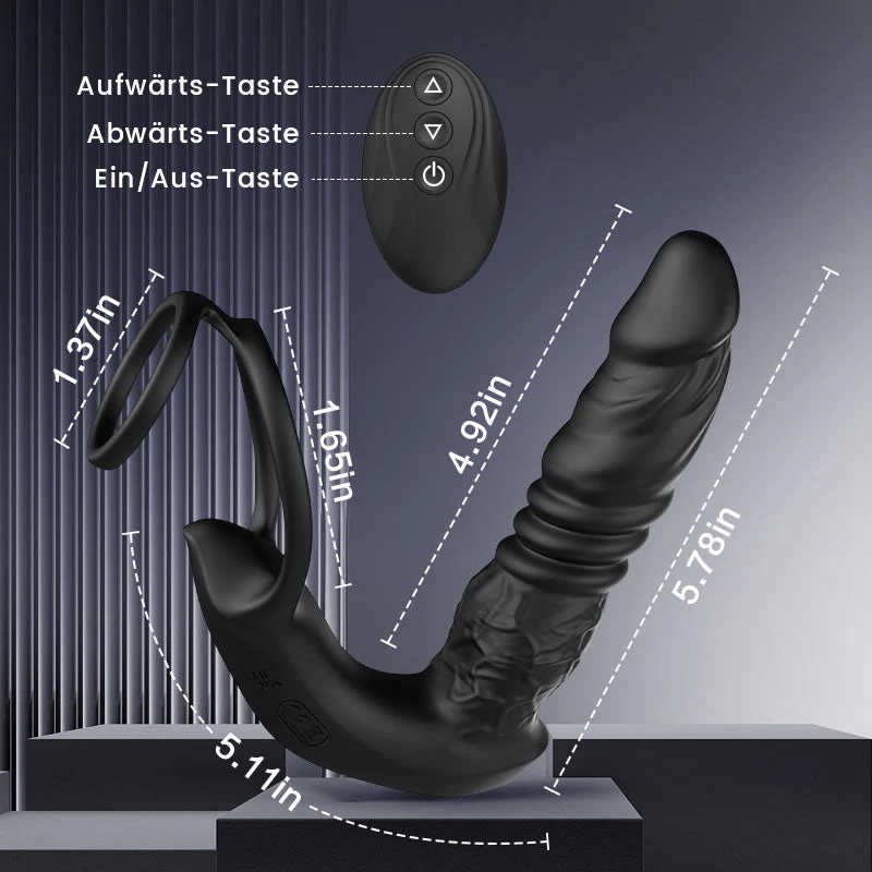 Sanftes Prostata-Spielzeug mit 9 Vibrationsstufen und Doppelring für maximalen Genuss - Image 8