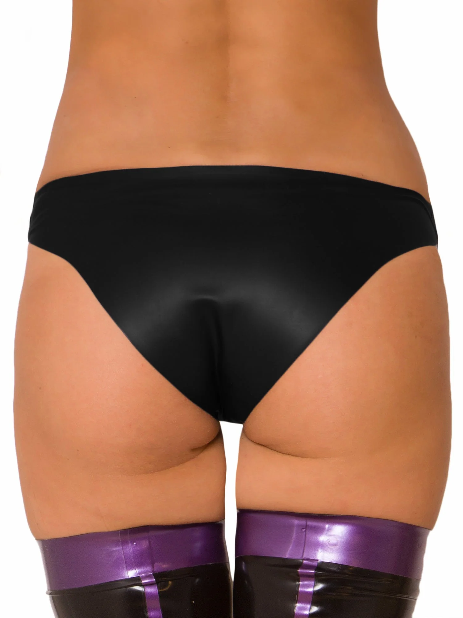 Black Latex/Rubber Style Knickers - Image 2