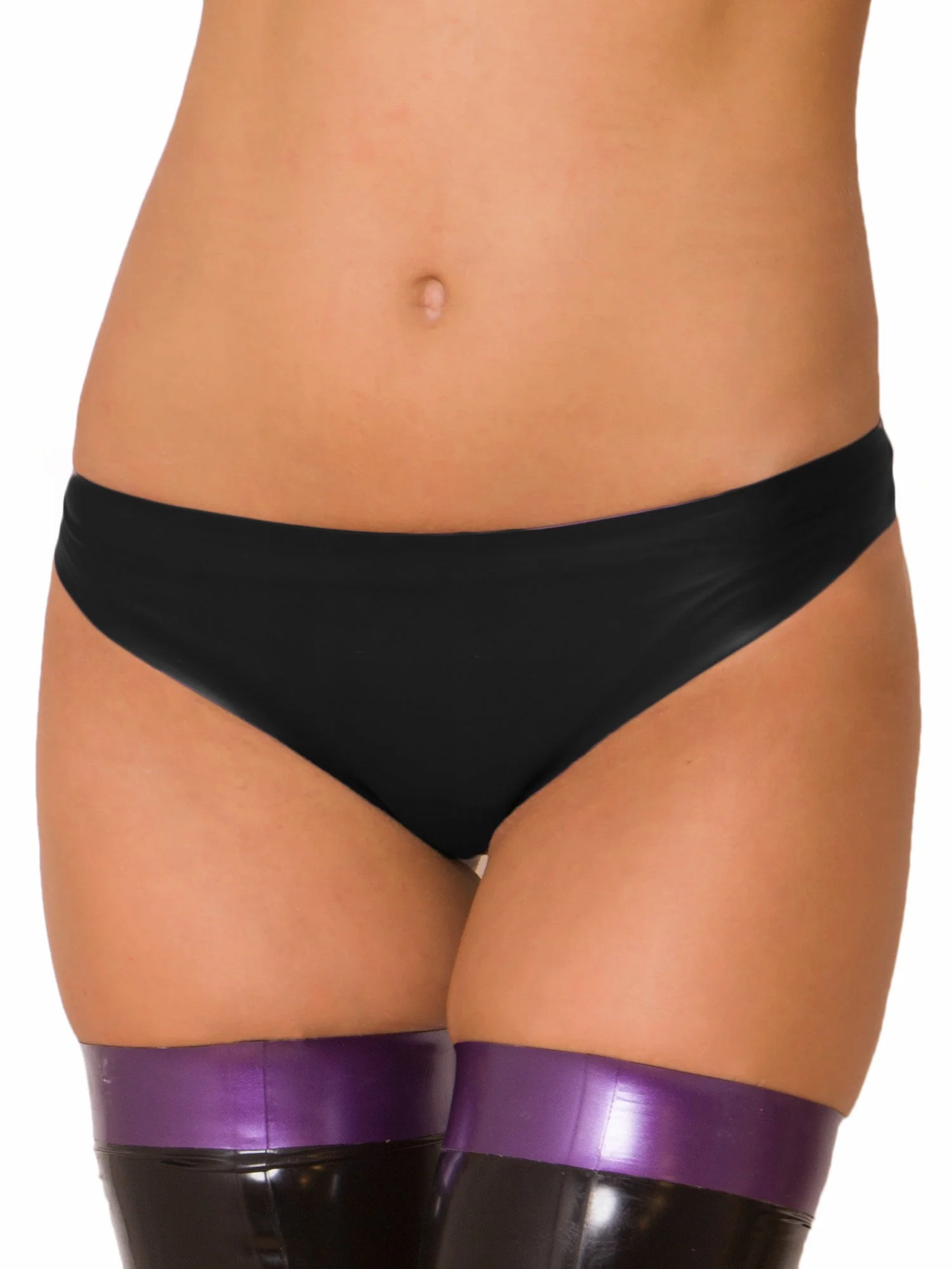 Black Latex/Rubber Style Knickers - Image 3