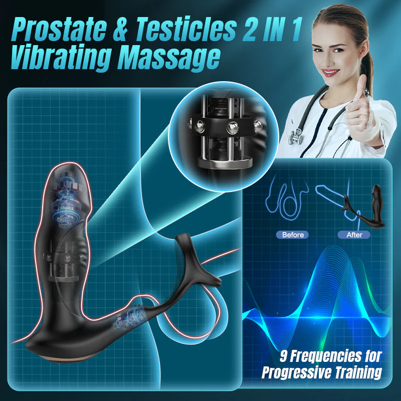 Blossom - 9 Wriggling Swaying Male Prostate Toy with Cock Ring - Image 3