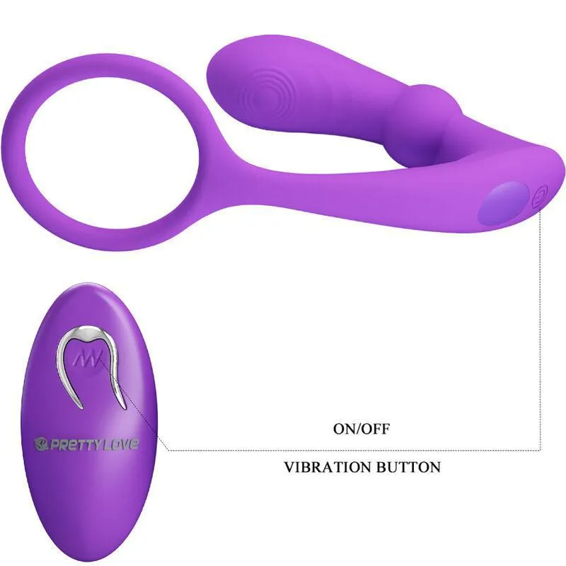 Cockring Vibrant Télécommandé En Silicone Violet - Image 3