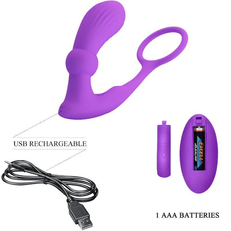 Cockring Vibrant Télécommandé En Silicone Violet - Image 4
