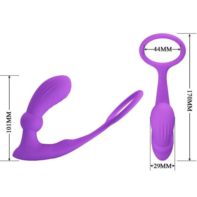 Cockring Vibrant Télécommandé En Silicone Violet - Image 5