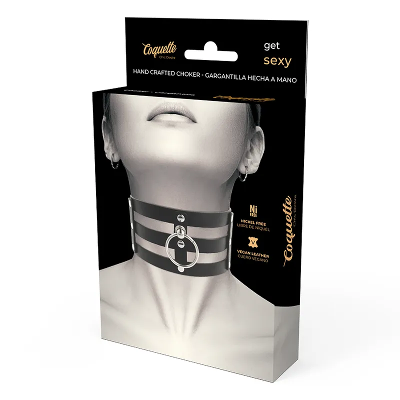 Collier Bdsm Cuir Végétalien Ajustable - Image 3