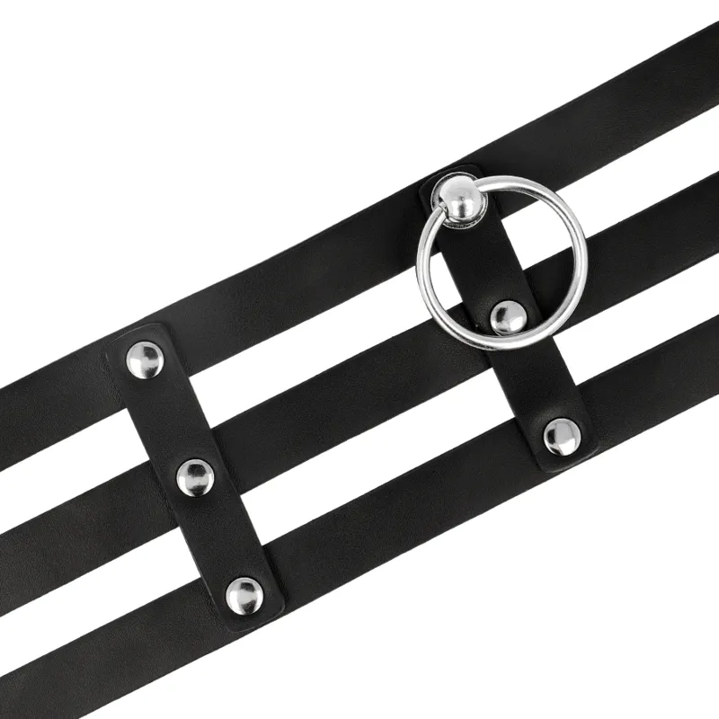 Collier Bdsm Cuir Végétalien Ajustable - Image 4