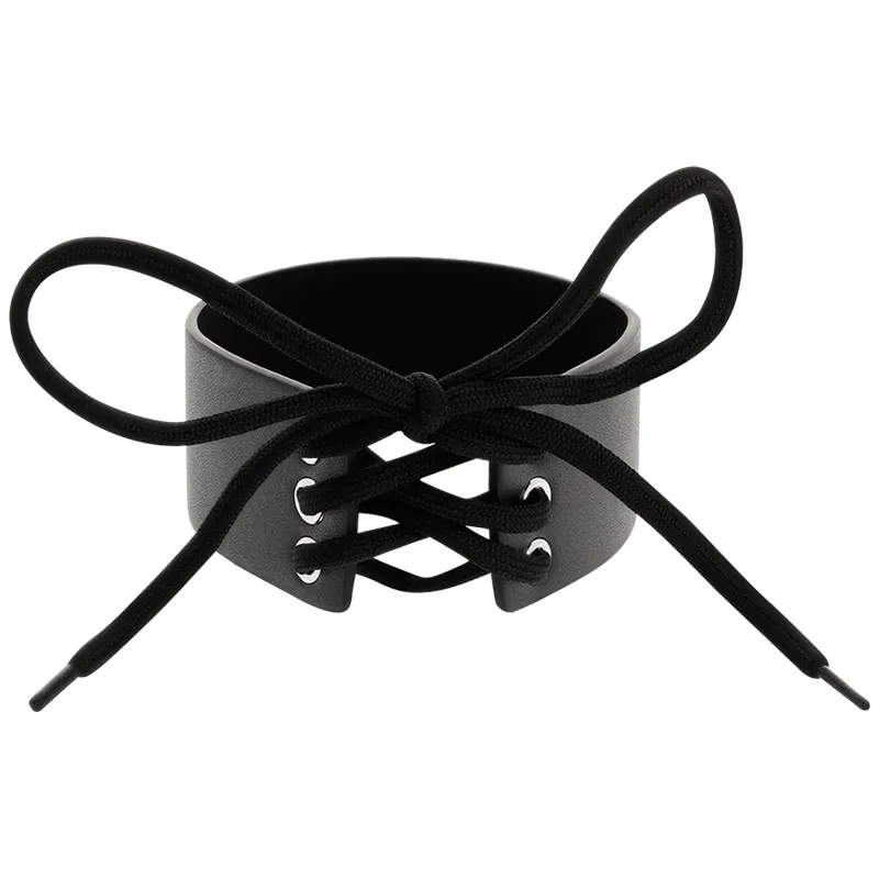 Collier Bdsm Cuir Végétalien Noir Ajustable - Image 5