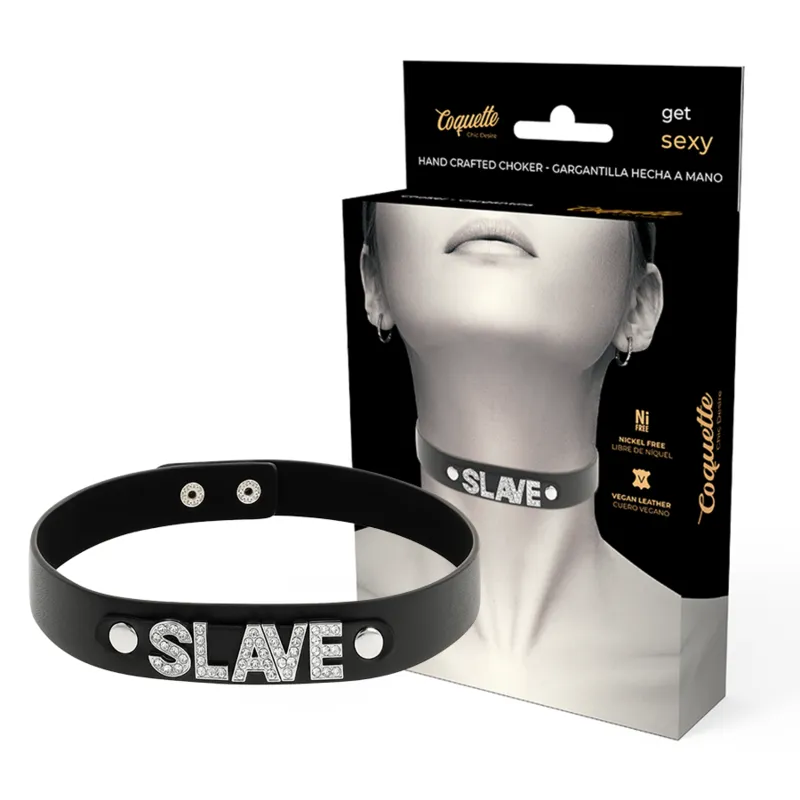 Collier Bdsm En Cuir Végétalien Ajustable