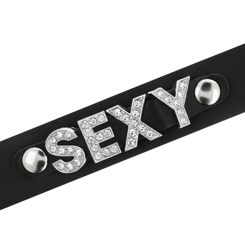 Collier Bdsm Noir Cuir Végétalien Ajustable - Image 4