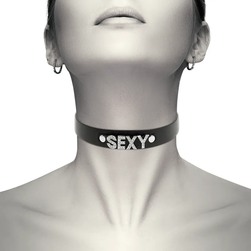 Collier Bdsm Noir Cuir Végétalien Ajustable - Image 6