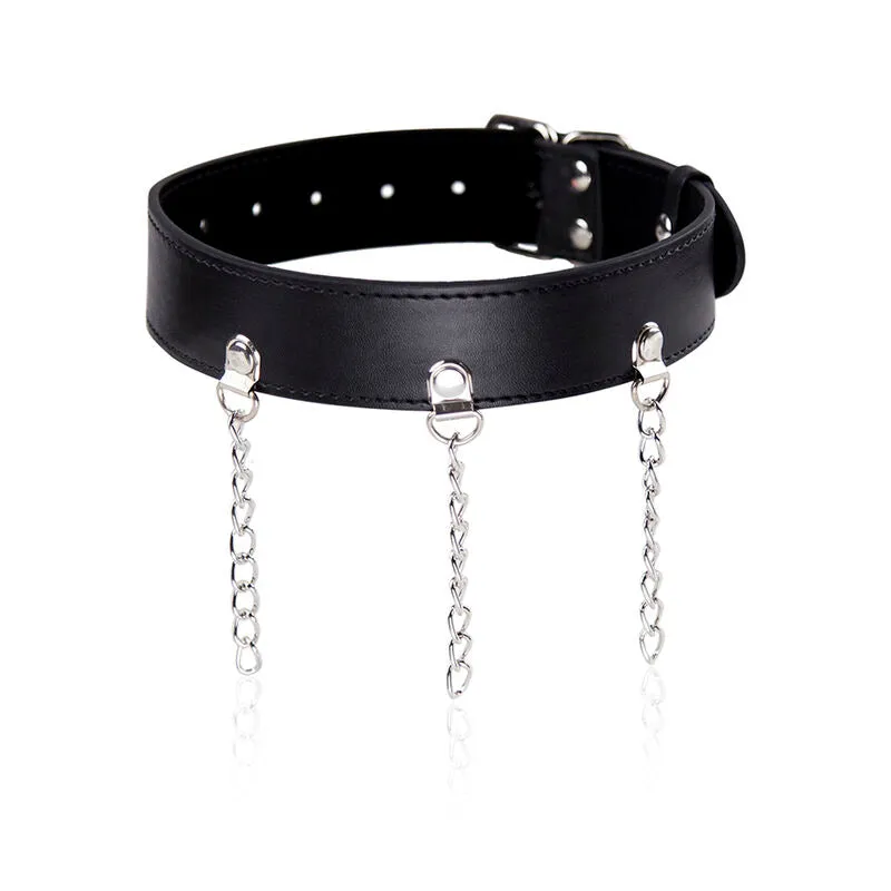 Collier Bdsm Simili Cuir Ajustable - Image 2