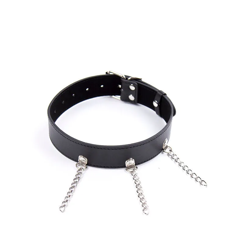 Collier Bdsm Simili Cuir Ajustable - Image 3