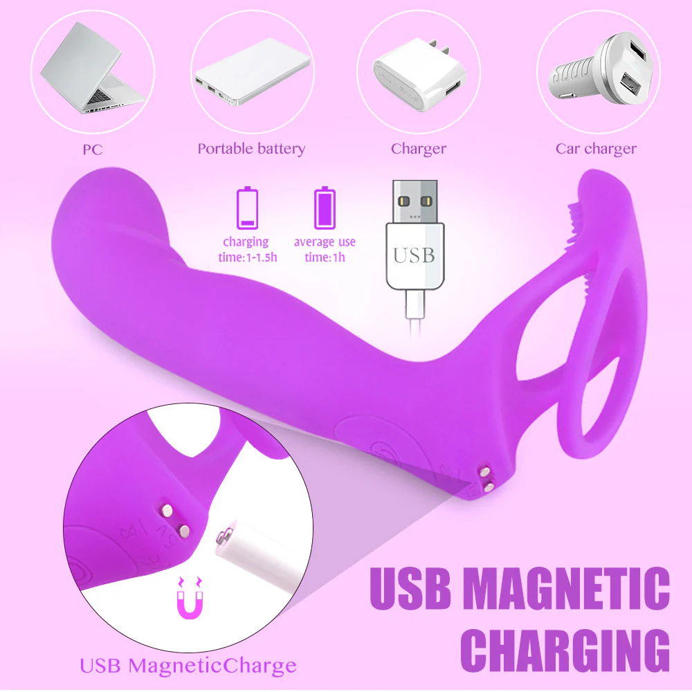 Couples Long Lasting Erection Penis Vibrator And Vagina Clitoris Stimulator - Image 8