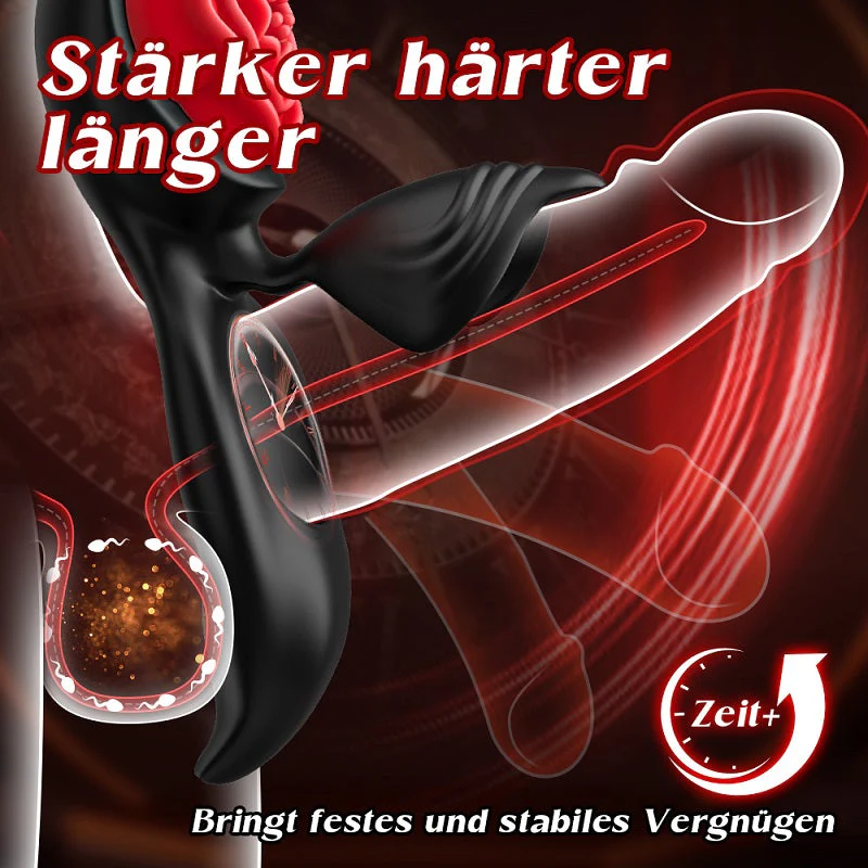 Penisring Vibrator mit Klitoris Hoden Stimulator für Paare mit 9 Vibrationsmodi Sexspielzeug Solo Erotik Sex - Image 5