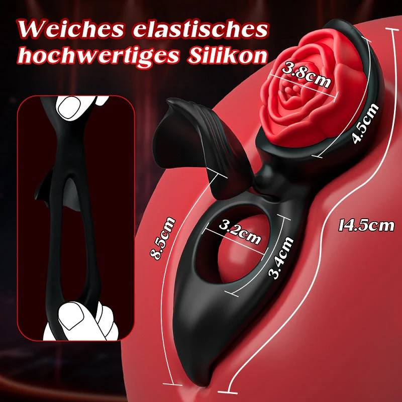 Penisring Vibrator mit Klitoris Hoden Stimulator für Paare mit 9 Vibrationsmodi Sexspielzeug Solo Erotik Sex - Image 7