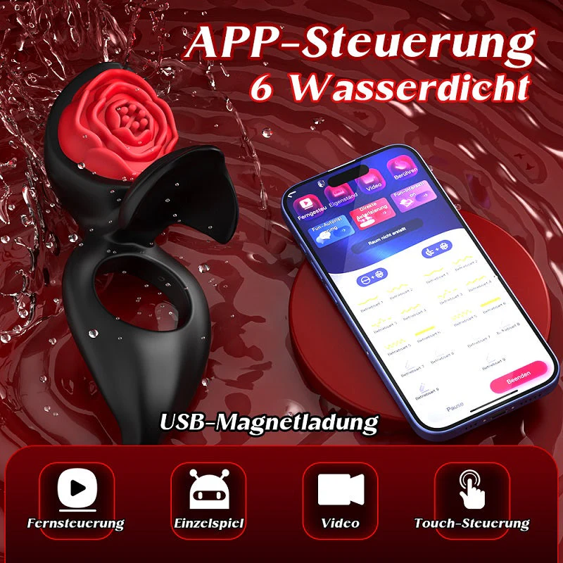 Penisring Vibrator mit Klitoris Hoden Stimulator für Paare mit 9 Vibrationsmodi Sexspielzeug Solo Erotik Sex - Image 8