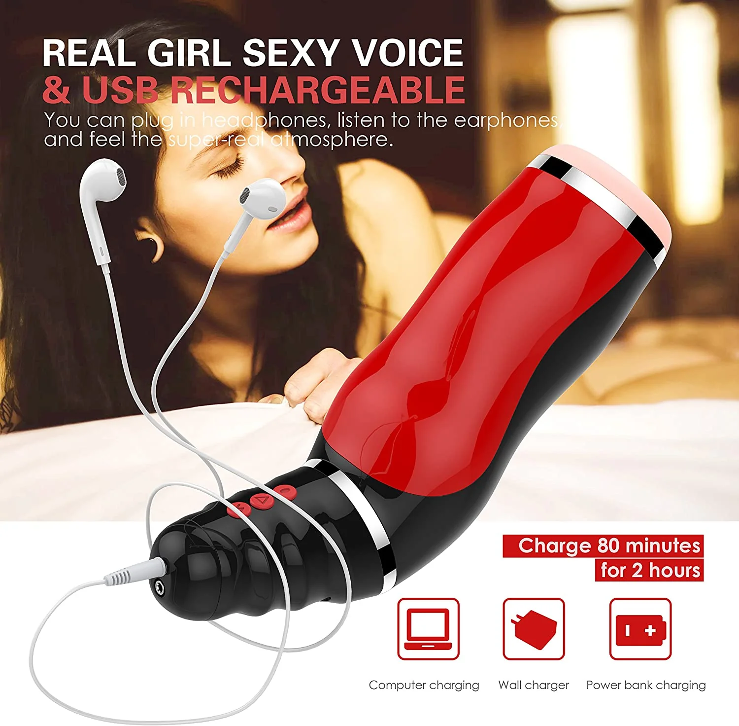 Deep Throat Clip Suction Blowjob Male Masturbation Cup - Image 5