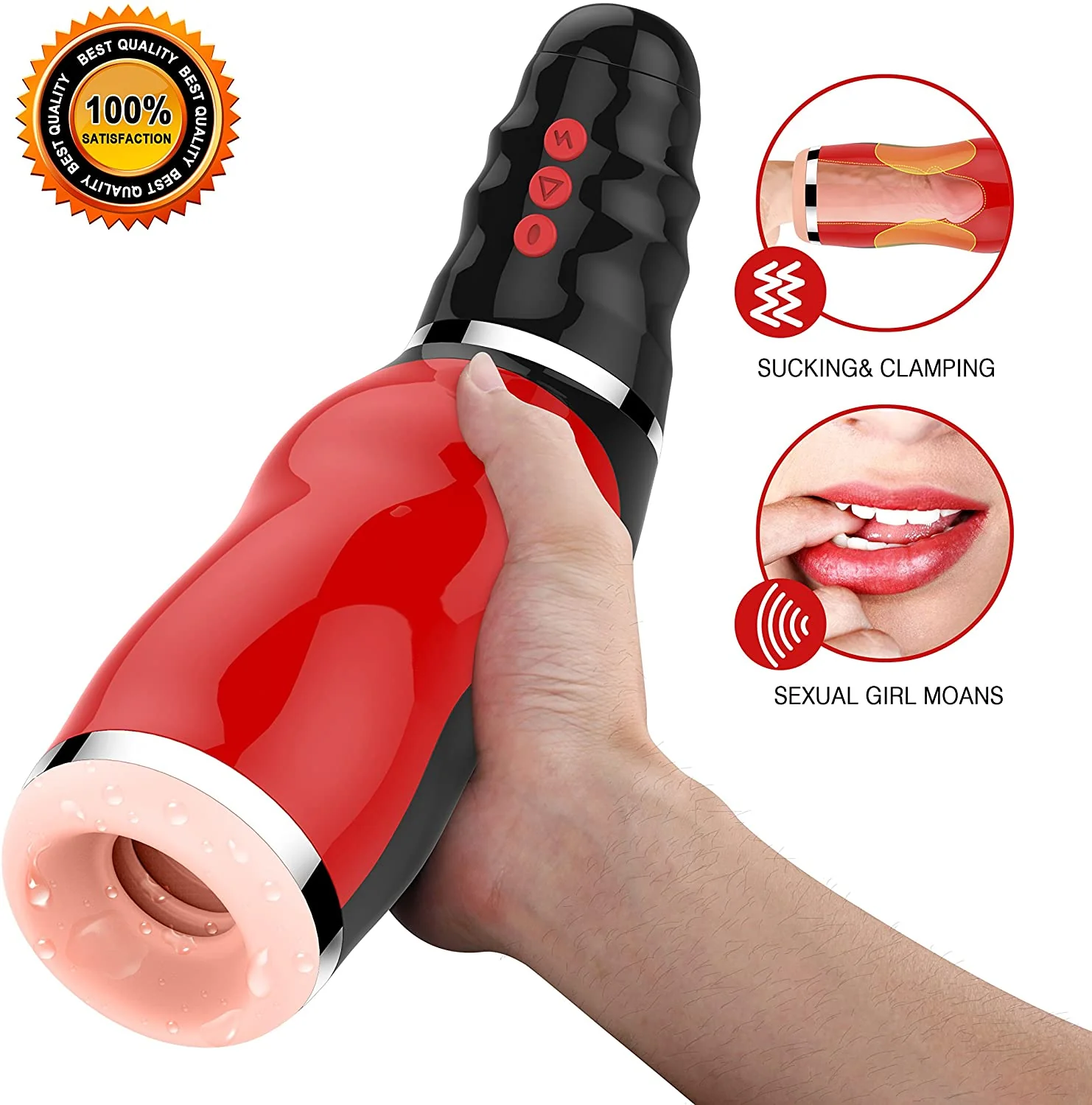 Deep Throat Clip Suction Blowjob Male Masturbation Cup - Image 8