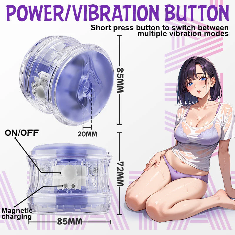 DOIFX-Pocket Girl 5 Vibration Modes Vagina + Anal Double Entrance Male Masturbator - Image 6