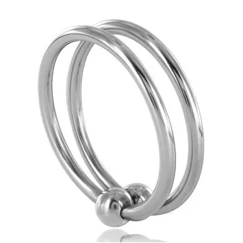 Double Cockring Acier Ărection RenforcĂ©e Durable