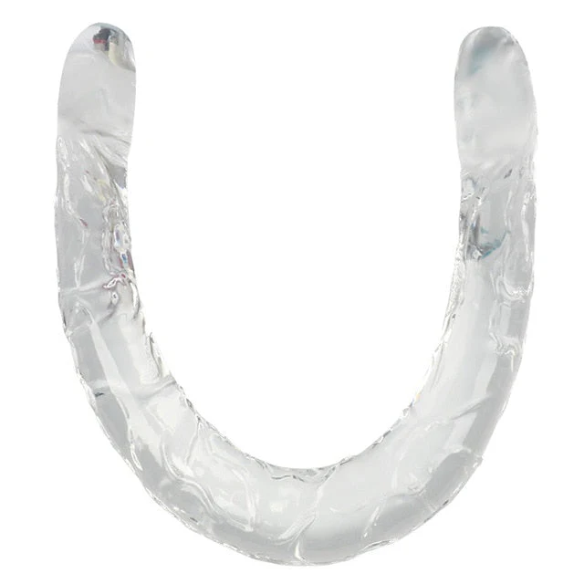 Double Long Soft Jelly Realistic Dildo - Image 3
