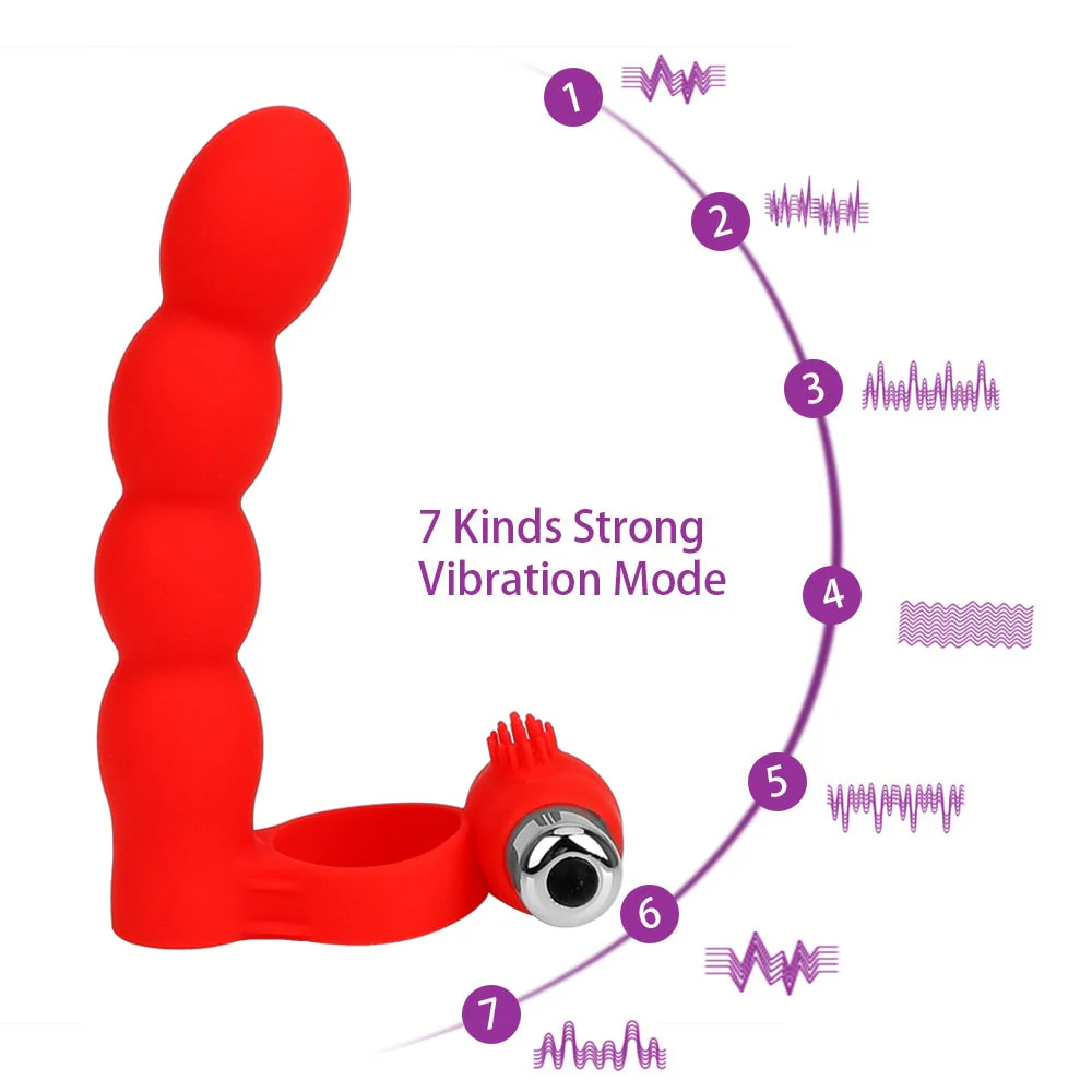 Double Penetration Anal Bead Plug Vibrator G-bliss O-maker Toy - Image 4