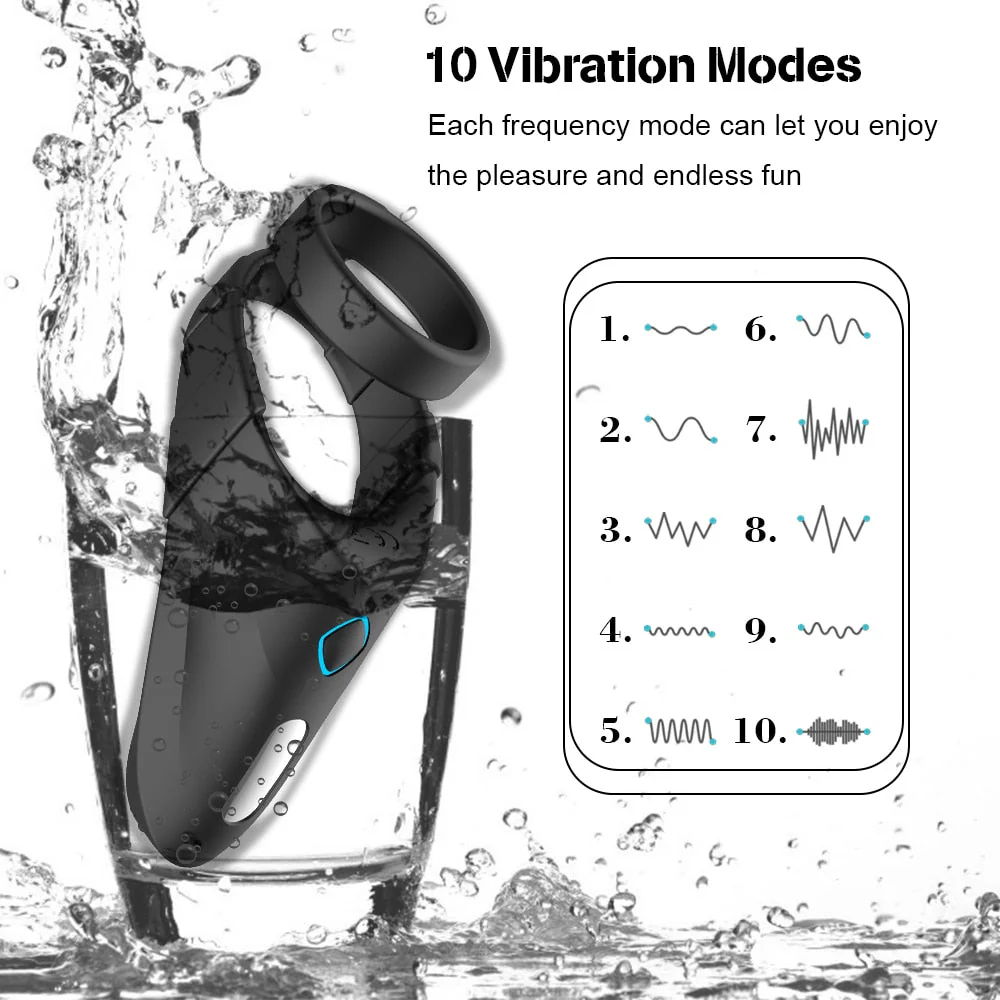 Double Penis Ring Vibrator with Taint Teaser - Image 2