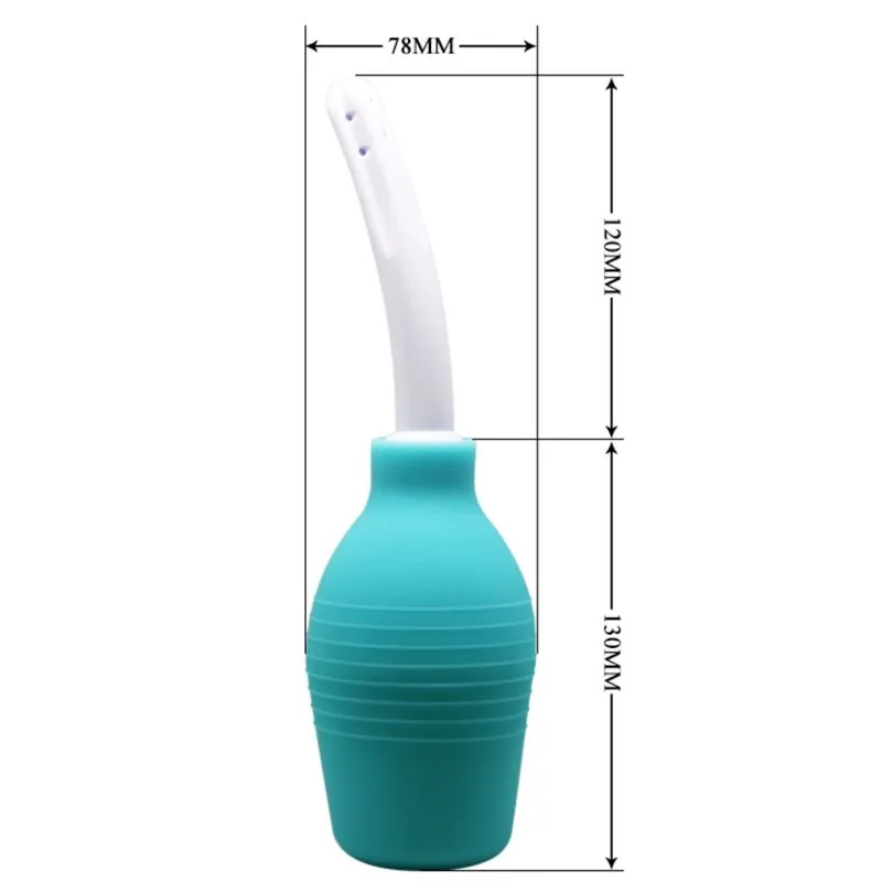 Douche Anale Silicone Bleue Imperméable - Image 3