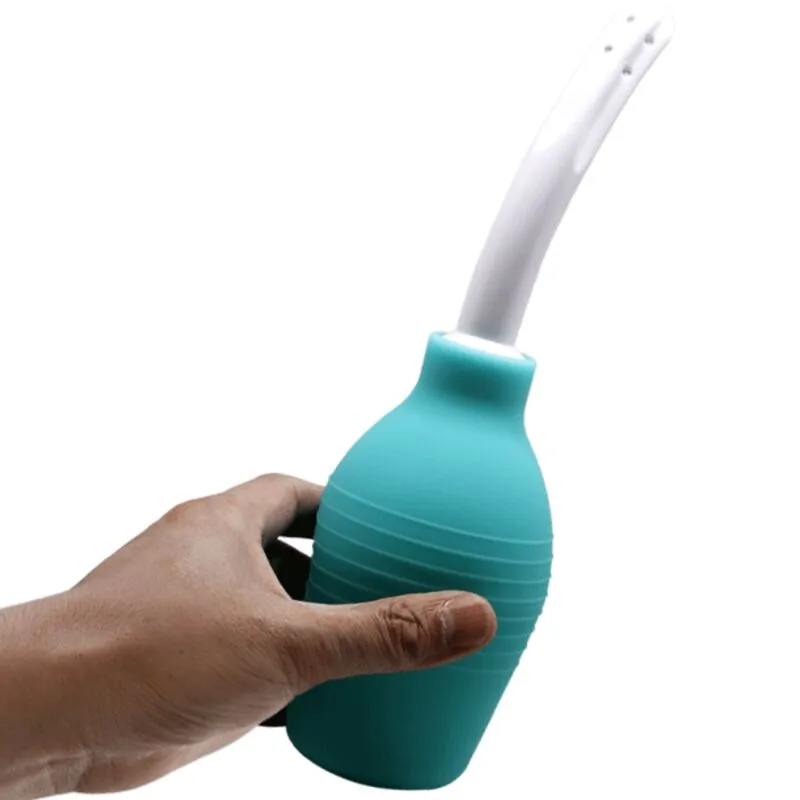 Douche Anale Silicone Bleue Imperméable - Image 5