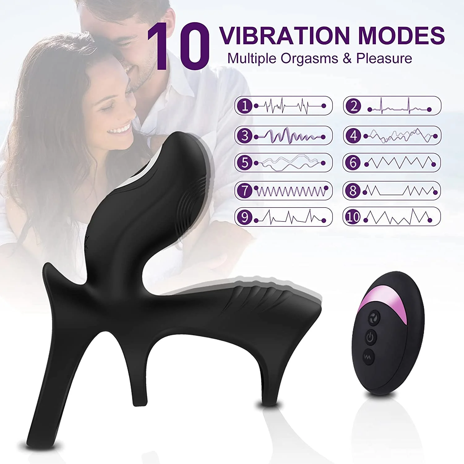 Dual-Motor Penis Ring Couple Vibrator - Image 3