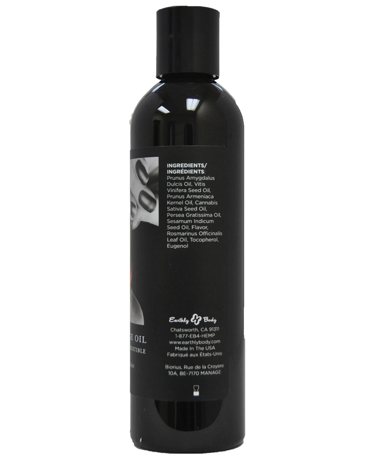 Earthly Body Hemp Edible Massage Oil - 8 oz Cherry - Image 2