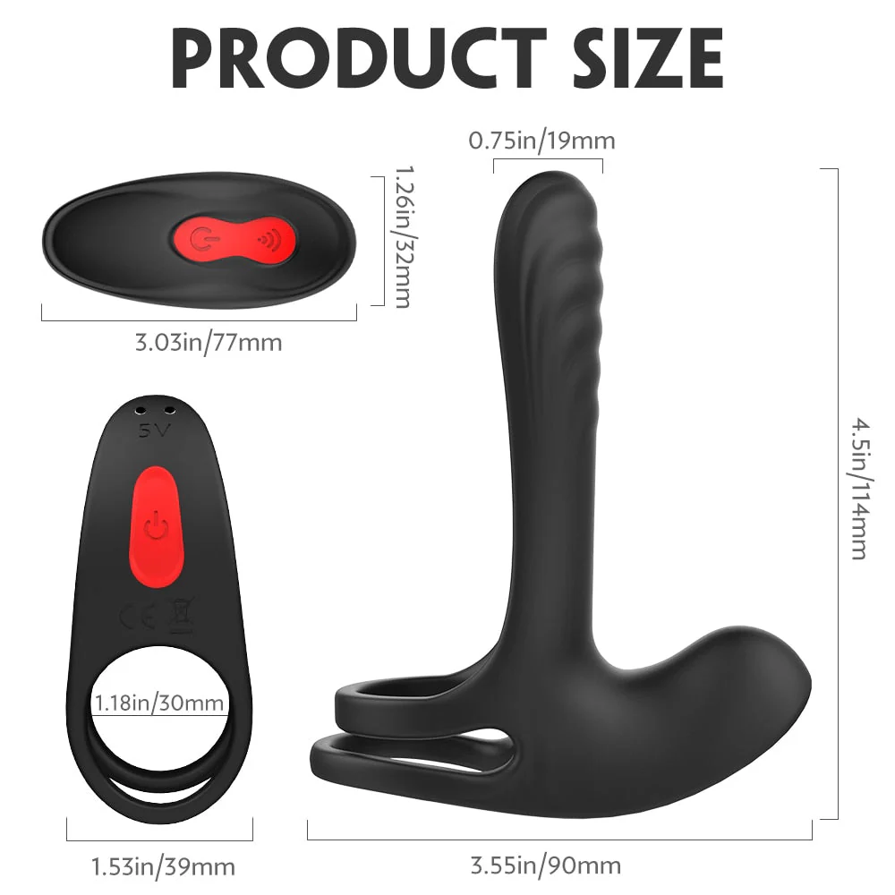 Elastic Delay Vibrating Cock Ring Stretchy Intense Clit Stimulation Vibrator - Image 5