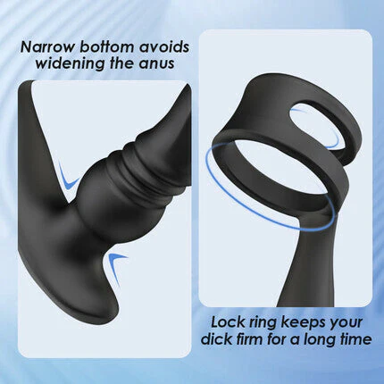 THORY - Thrusting Prostate Massager with Double Cock Rings - Image 4