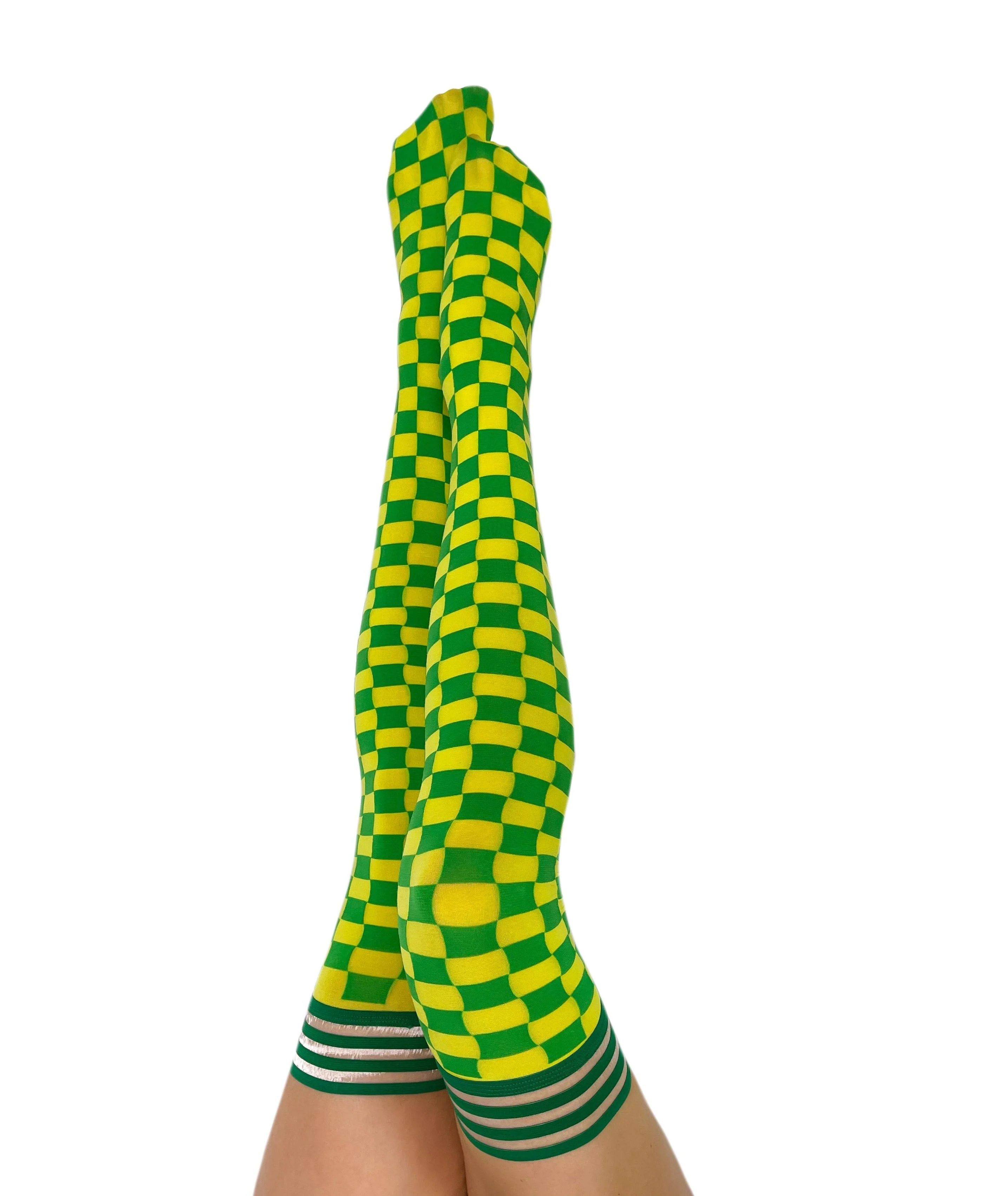 Game Day! - Green & Yellow Thigh-Highs