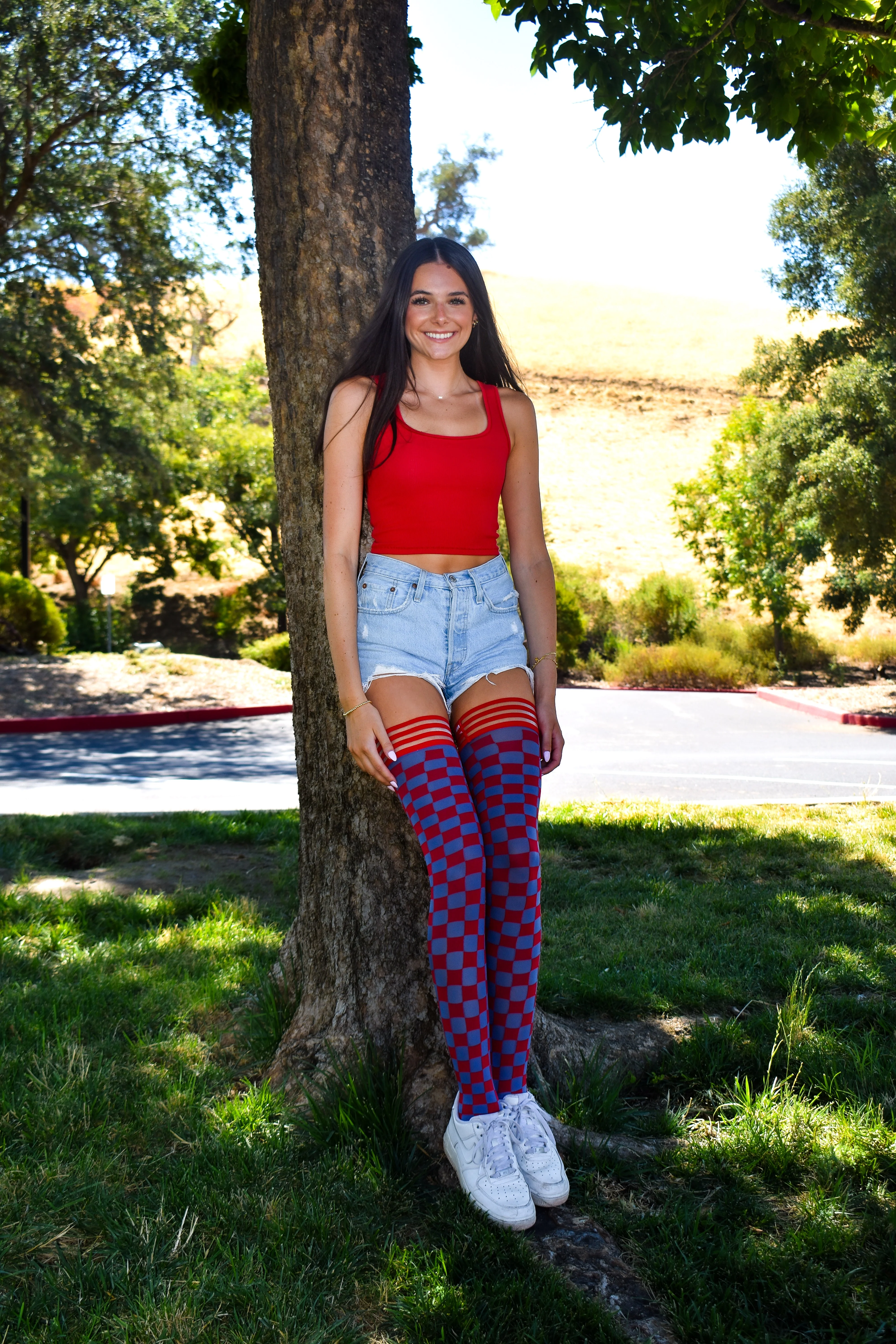 Game Day! - Red & Navy Thigh-Highs - Image 3