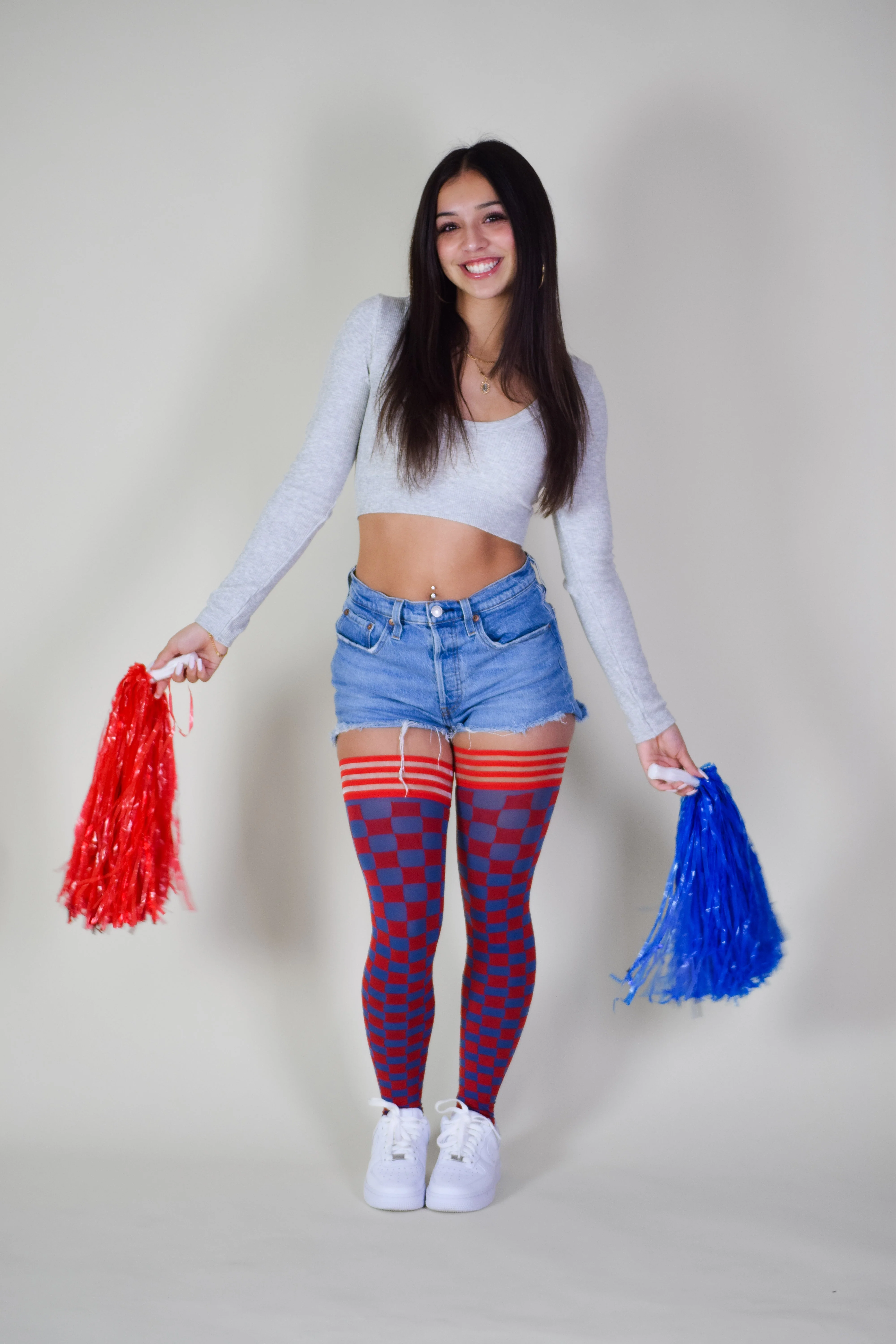 Game Day! - Red & Navy Thigh-Highs - Image 4
