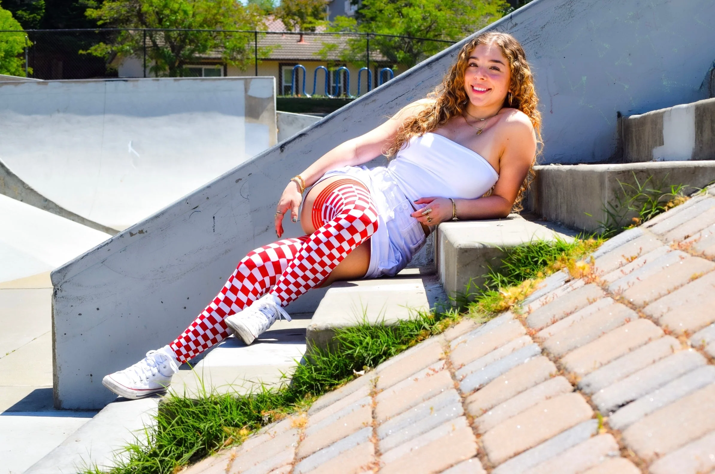 Game Day! - Red & White Thigh-Highs - Image 4