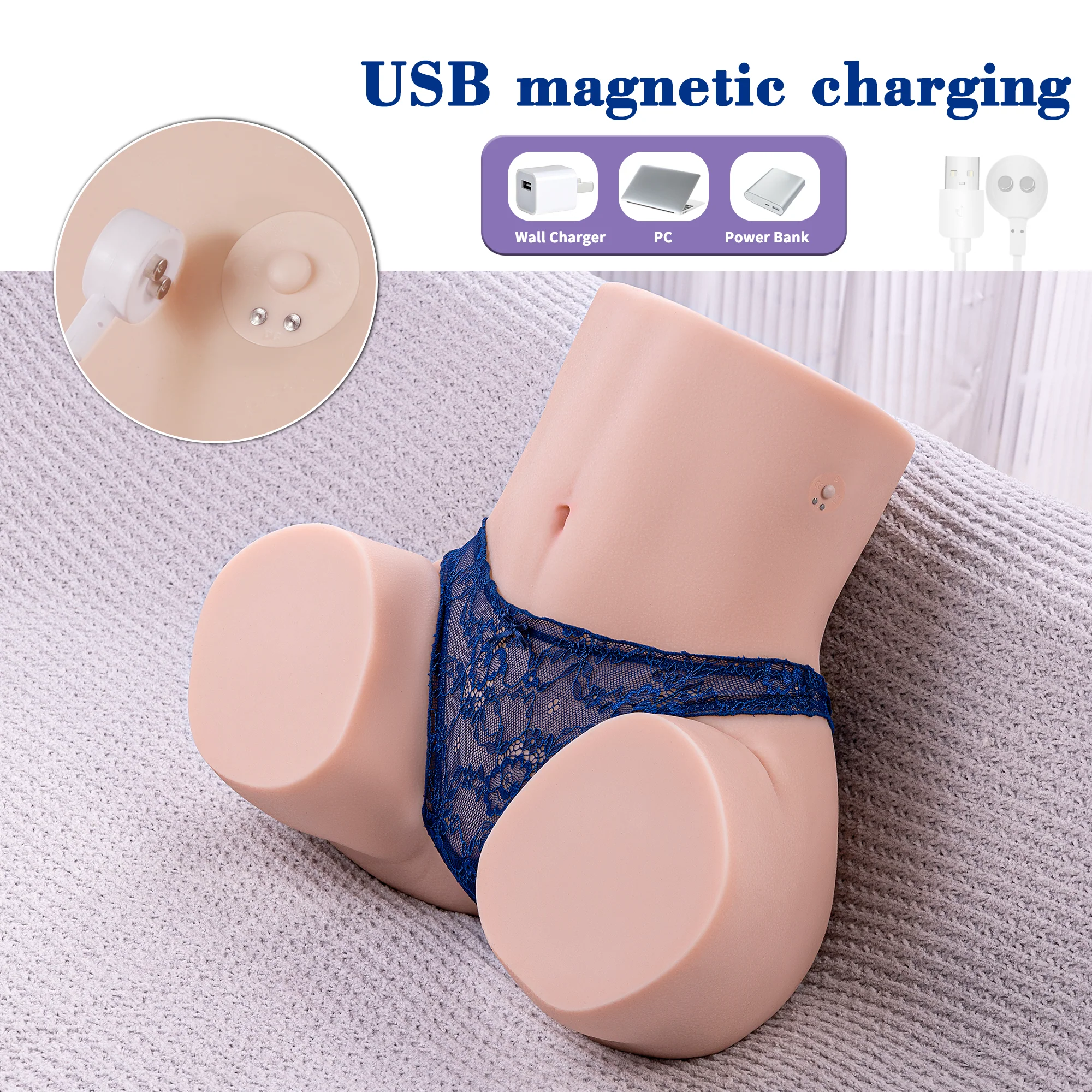 【Gina】3 Geschwindigkeiten, 4 Frequenzen, Mehrkanal-Teleskop-Masturbator 1:1，12.5kg - Image 4