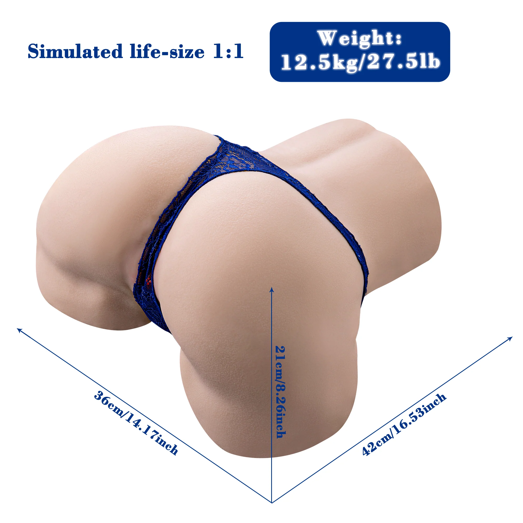 【Gina】3 Geschwindigkeiten, 4 Frequenzen, Mehrkanal-Teleskop-Masturbator 1:1，12.5kg - Image 6